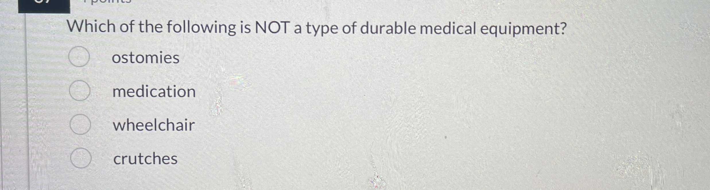 Solved Which of the following is NOT a type of durable