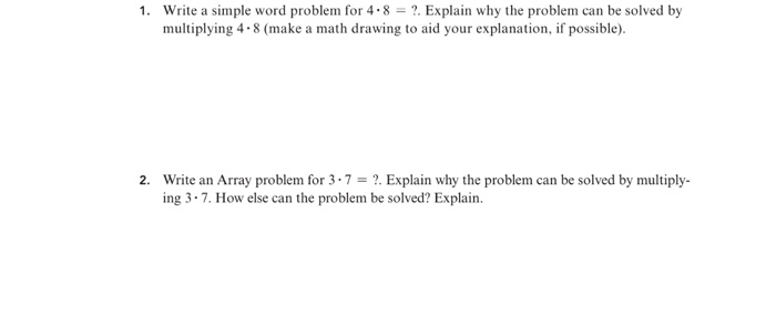 Solved 1. Write a simple word problem for 4.8 = ? Explain | Chegg.com