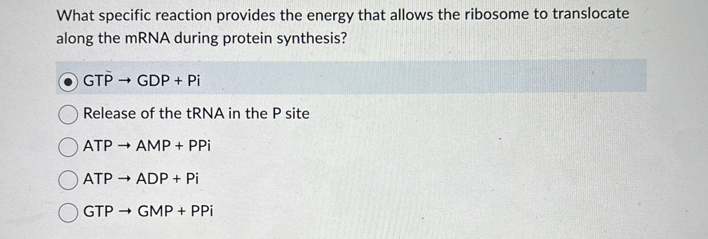Solved What specific reaction provides the energy that