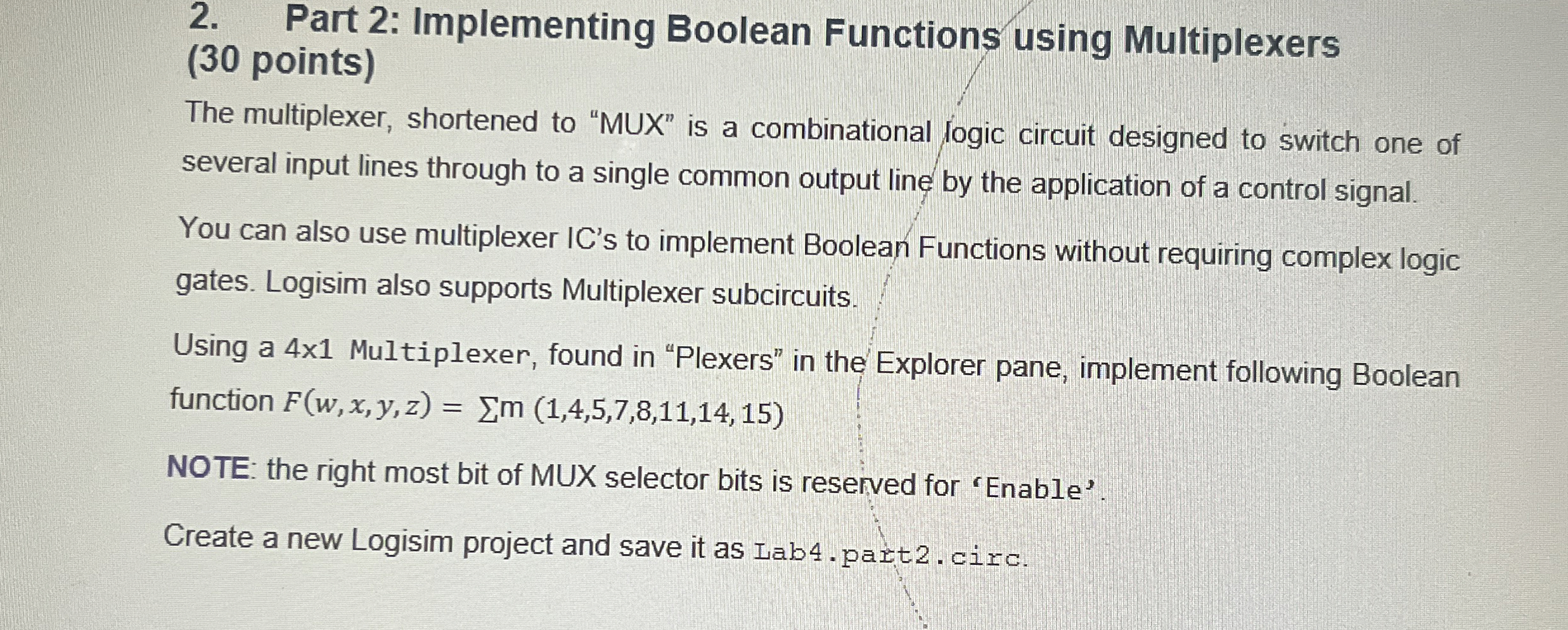 Solved Part Implementing Boolean Functions Using Chegg Com