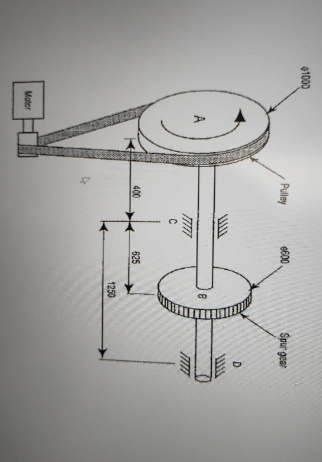 Solved [7] Q.2 A shaft carries a pulley 'A' at the left end | Chegg.com