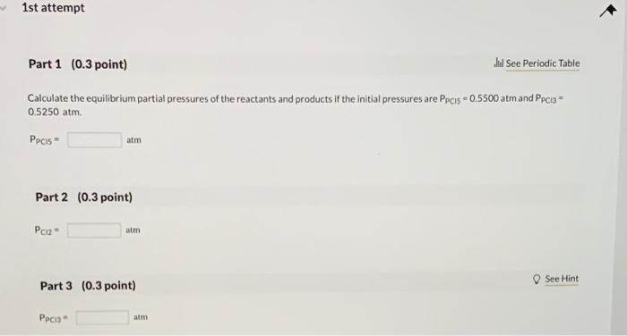 Solved See page 737 17 Question (1 point) For the reaction | Chegg.com