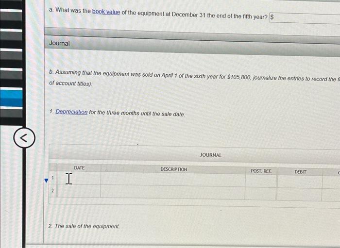 A. What Was The Book Value Of The Equipment At | Chegg.com