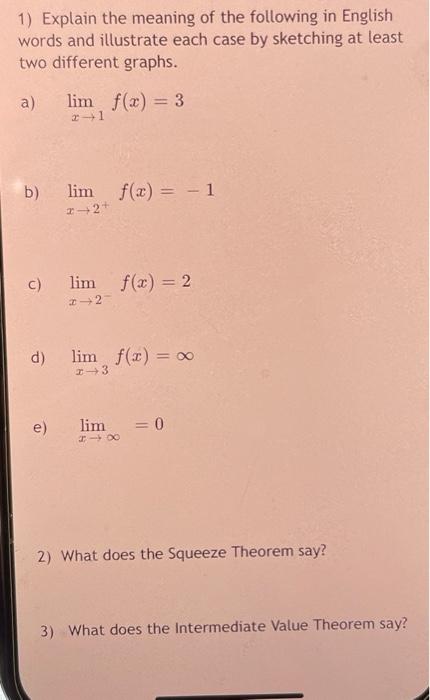 Solved 1 Explain The Meaning Of The Following In English Chegg Com