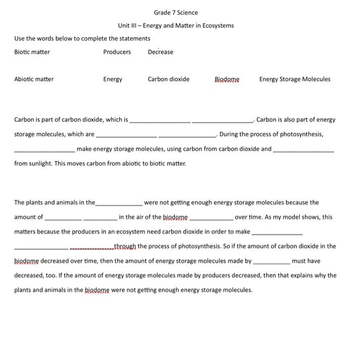 solved-grade-7-science-unit-iii-energy-and-matter-in-chegg