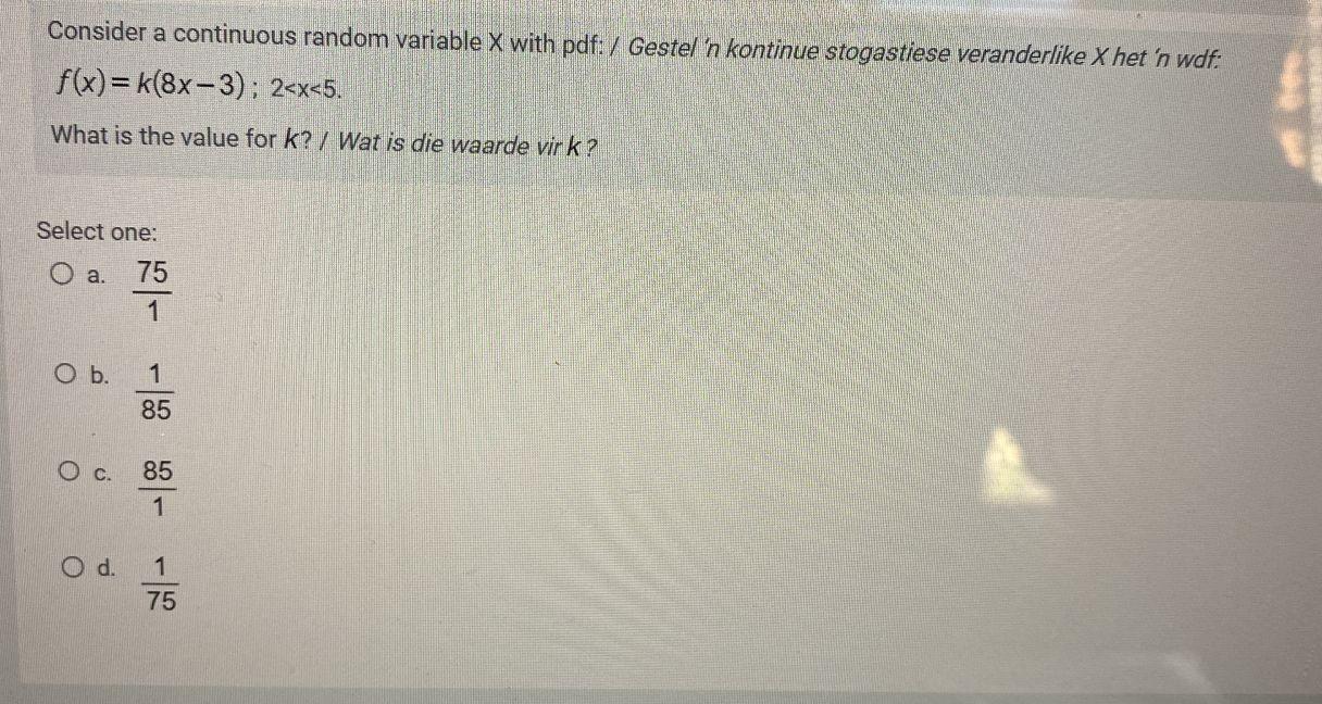 Consider a continuous random variable X with pdf: / | Chegg.com
