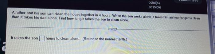 Solved 1001 point(s) possible 0- A father and his son can | Chegg.com