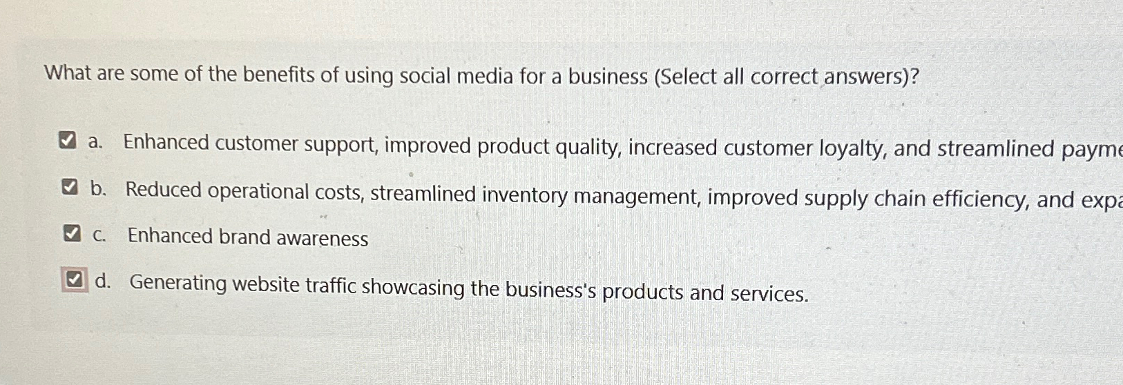 Solved What are some of the benefits of using social media | Chegg.com