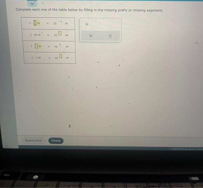 Solved Complete each row of the table below by filling in | Chegg.com
