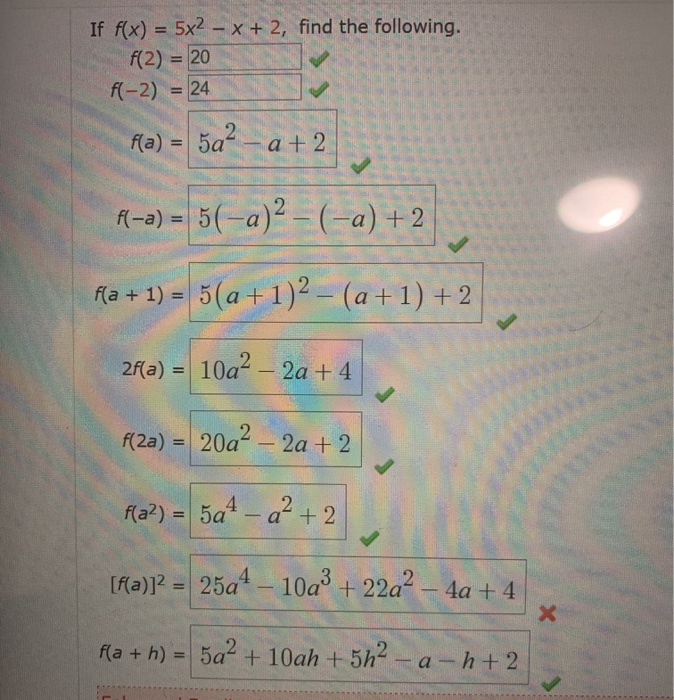 f 2 )= x 2 4x 5