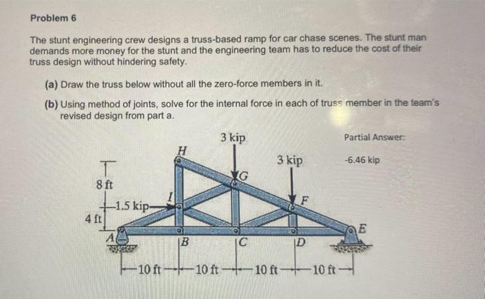 Solved The stunt engineering crew designs a truss-based ramp | Chegg.com