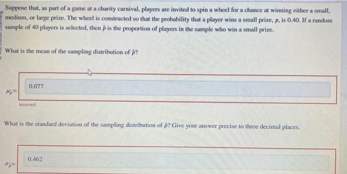 Solved Suppose that, as part of a game at a charity | Chegg.com