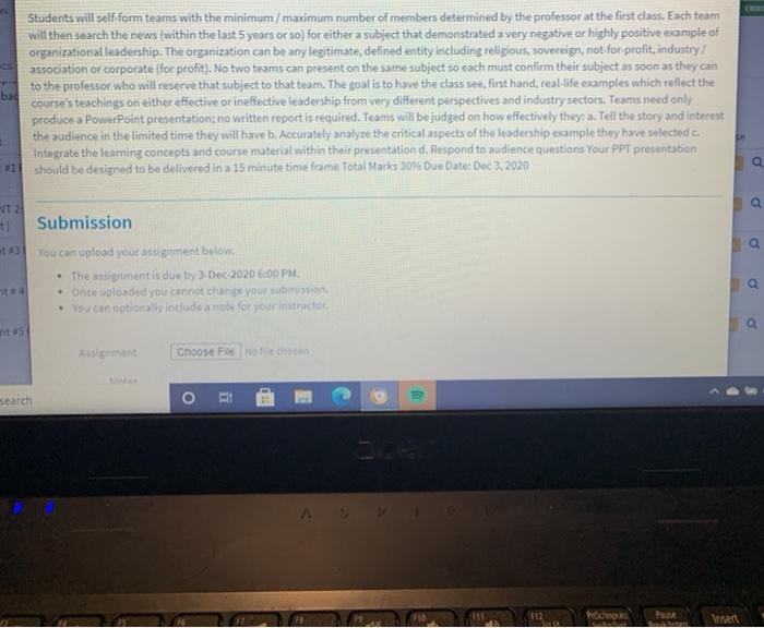 Solved ba students will self form teams with the chegg