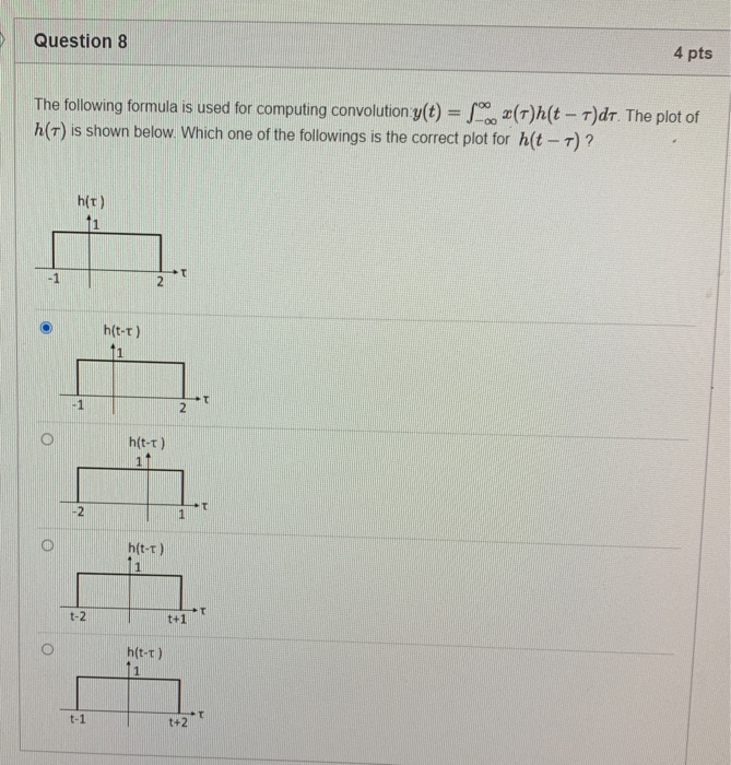 Solved Question 8 4 pts The following formula is used for | Chegg.com