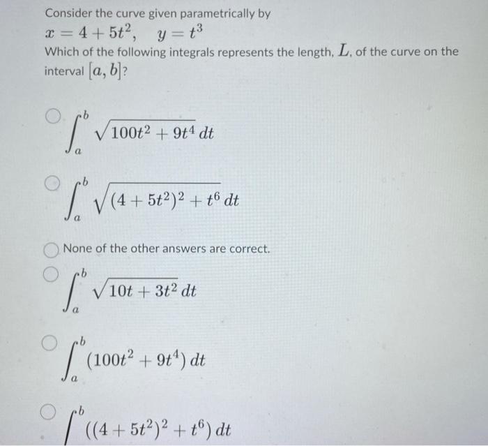 Solved Consider The Curve Given Parametrically By Chegg Com