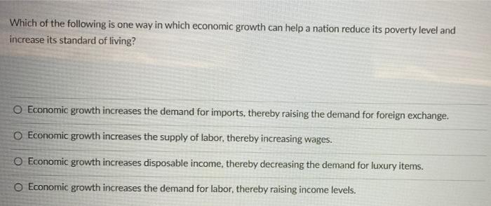 Solved Which of the following is one way in which economic | Chegg.com