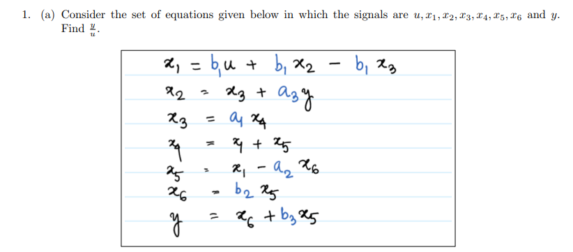Solved (a) ﻿Consider the set of ﻿equations given below in | Chegg.com