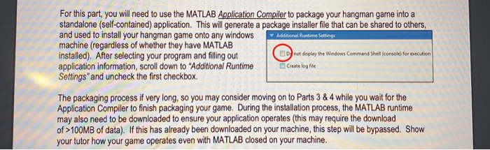 Solved For this part, you will need to use the MATLAB | Chegg.com