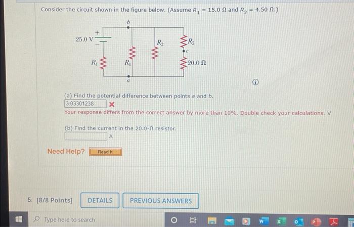 Solved Consider The Circuit Shown In The Figure Below 