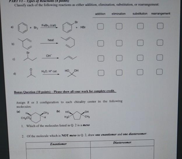 Solved A, B, C, D A, & B, & 1 & 2 A-D: Classify Each Of The | Chegg.com