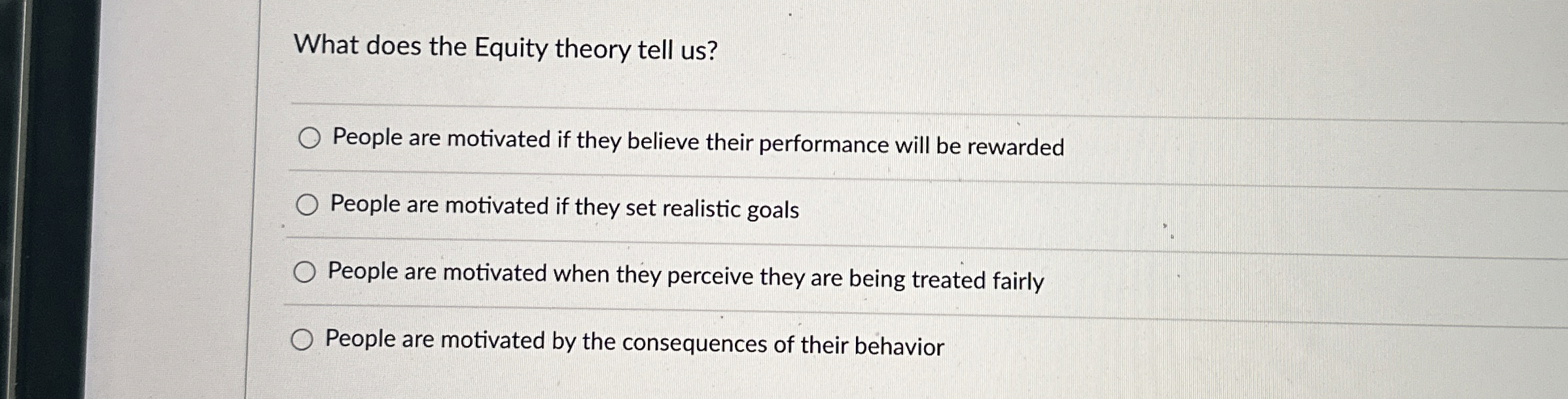 Solved What Does The Equity Theory Tell Us?people Are 