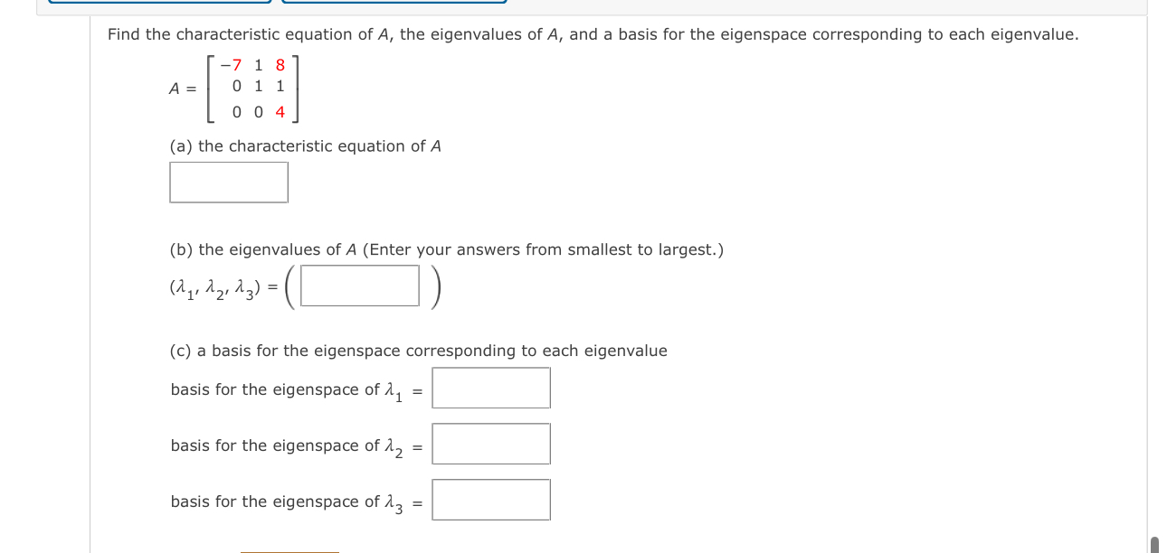 Find the characteristic equation of A, ﻿the | Chegg.com