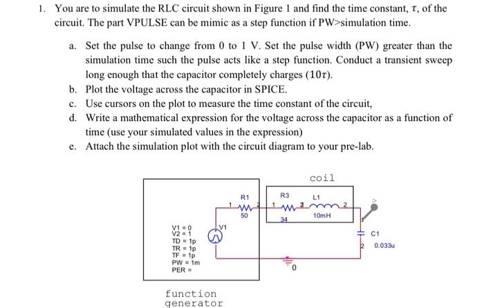 Rlc Circuit Time Constant