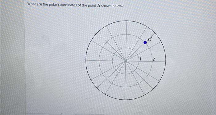 Solved What Are The Polar Coordinates Of The Point B Shown | Chegg.com