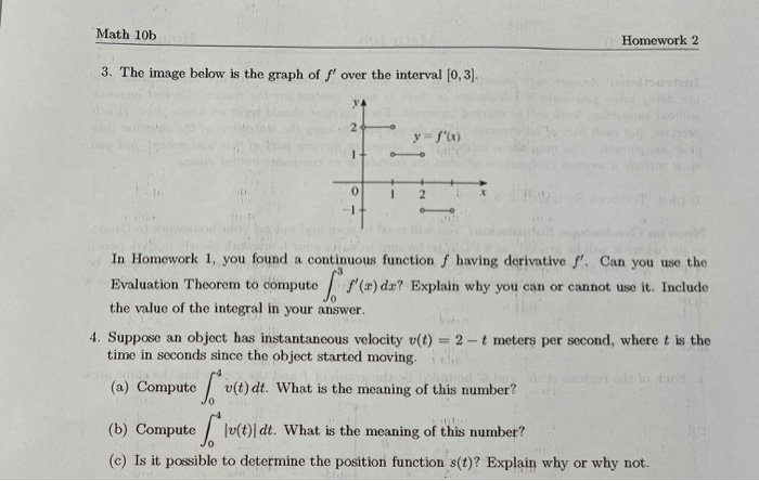 Math 10b Homework 2 3 The Image Below Is The Graph Chegg Com