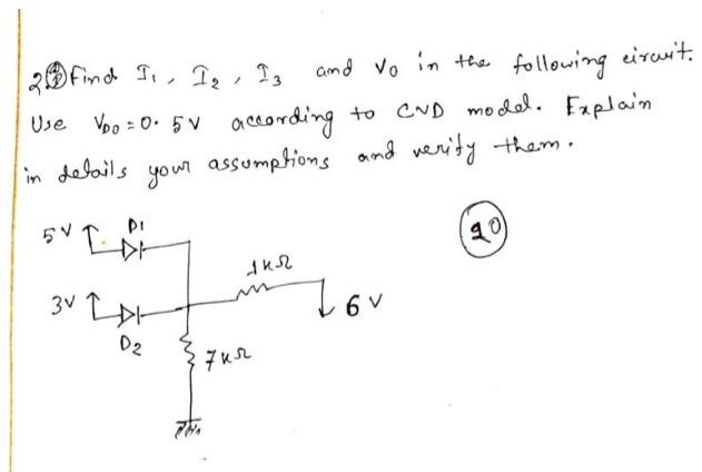 Solved Par 13. Determine the state of the diode assum wing | Chegg.com