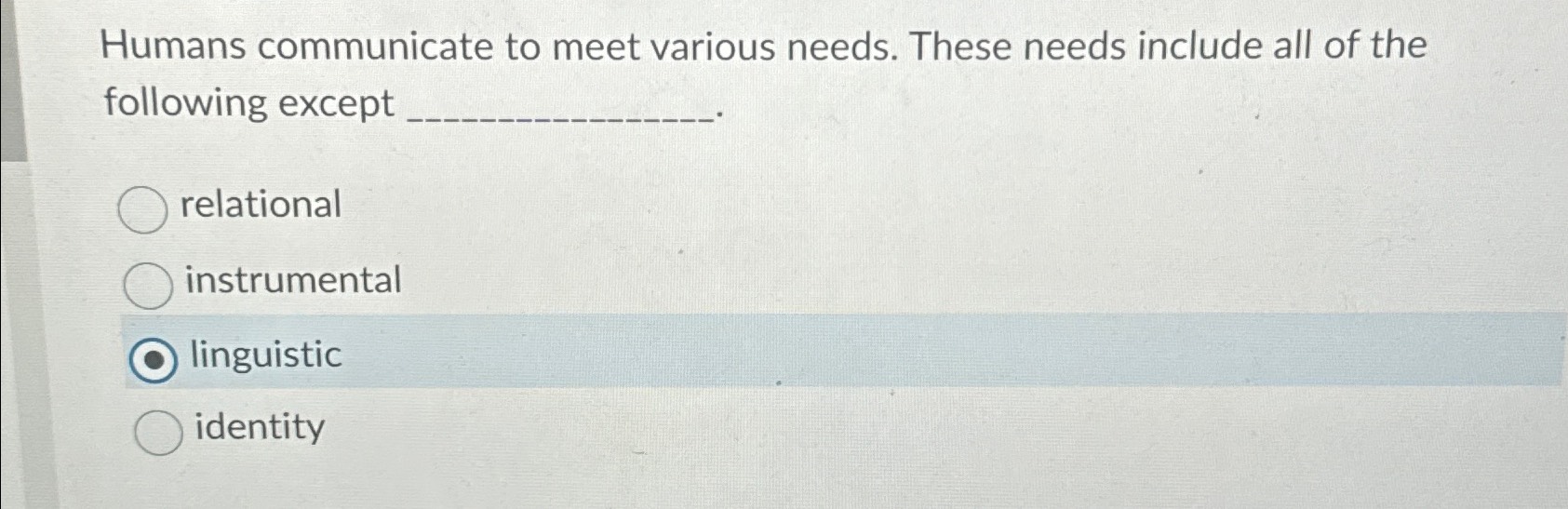 Solved Humans communicate to meet various needs. These needs | Chegg.com