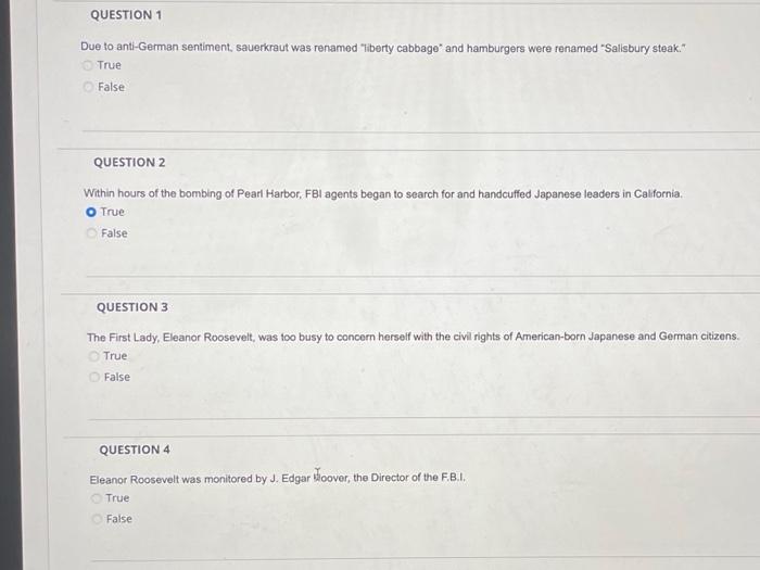 Due to antiGerman sentiment, sauerkraut was renamed