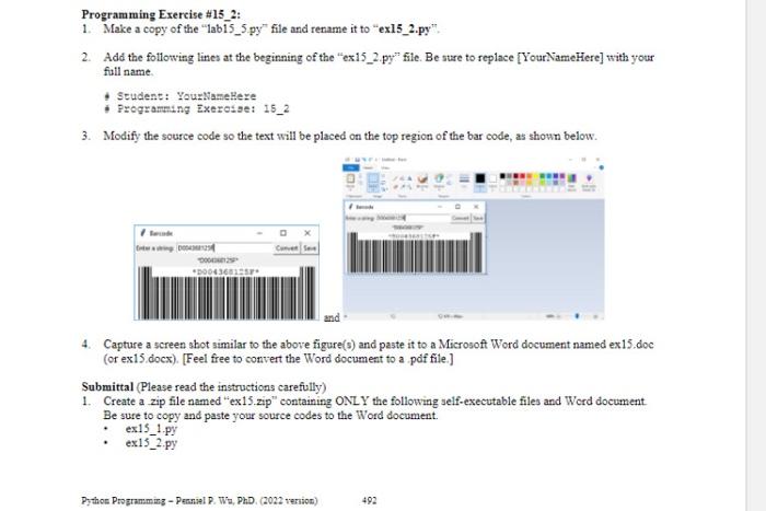 Solved Programming Exercise 415 _2: 1. Make a copy of the | Chegg.com