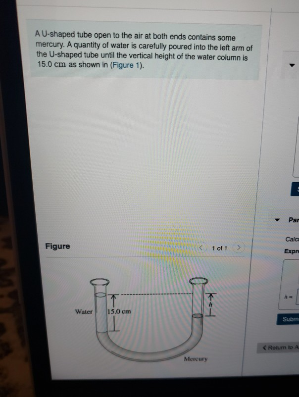 Solved A) what is the gauge pressure at the water mercury