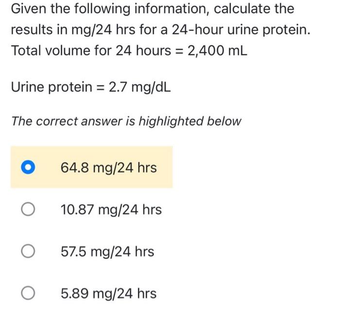 Urine 24-hour volume Information