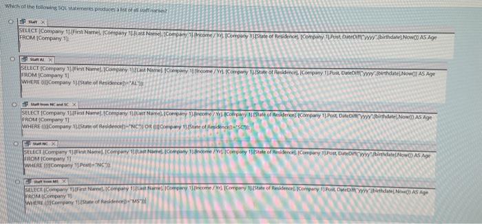 Solved The user is attempting to create a Table using all | Chegg.com