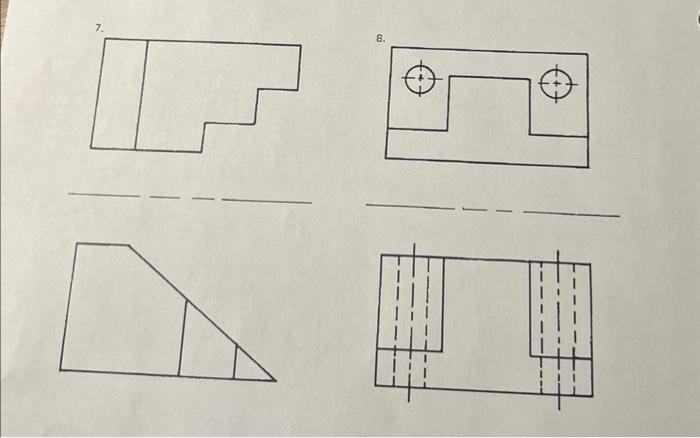 Solved given top and front views skech a picture of the | Chegg.com