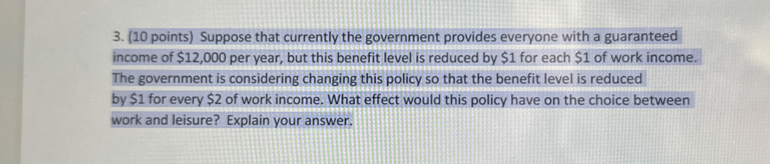 Solved Points Suppose That Currently The Government Chegg Com