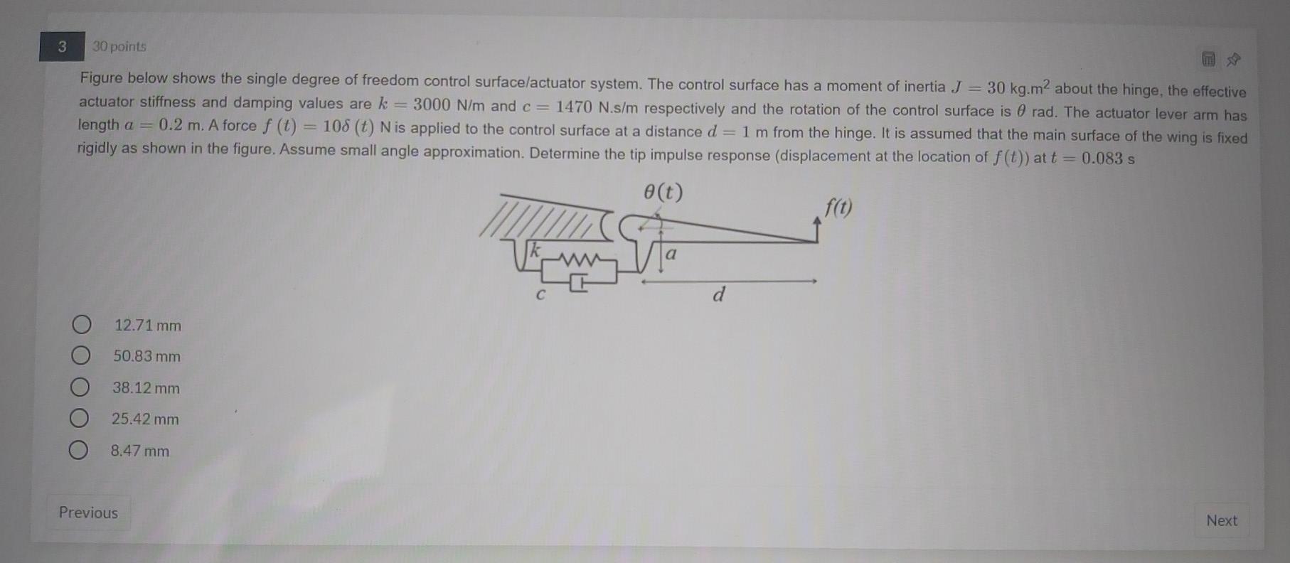 Solved 3 30 points Figure below shows the single degree of | Chegg.com