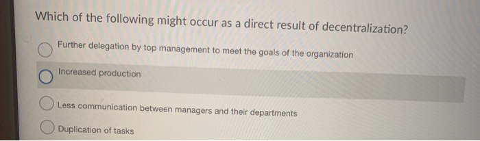 Solved Which of the following might occur as a direct result | Chegg.com