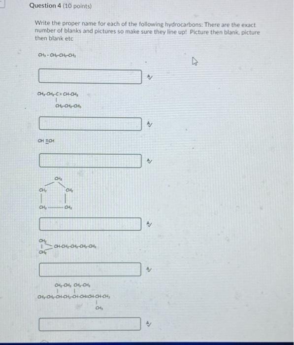 Solved Write the proper name for each of the following | Chegg.com