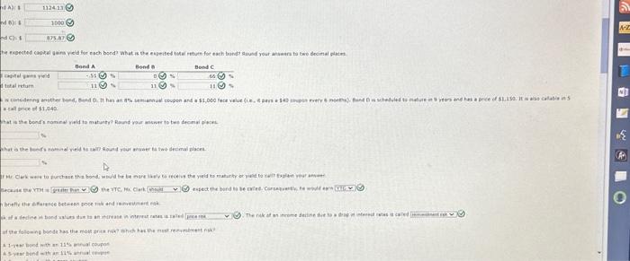 Solved 2. What is the expected capitgl gains yield for each | Chegg.com