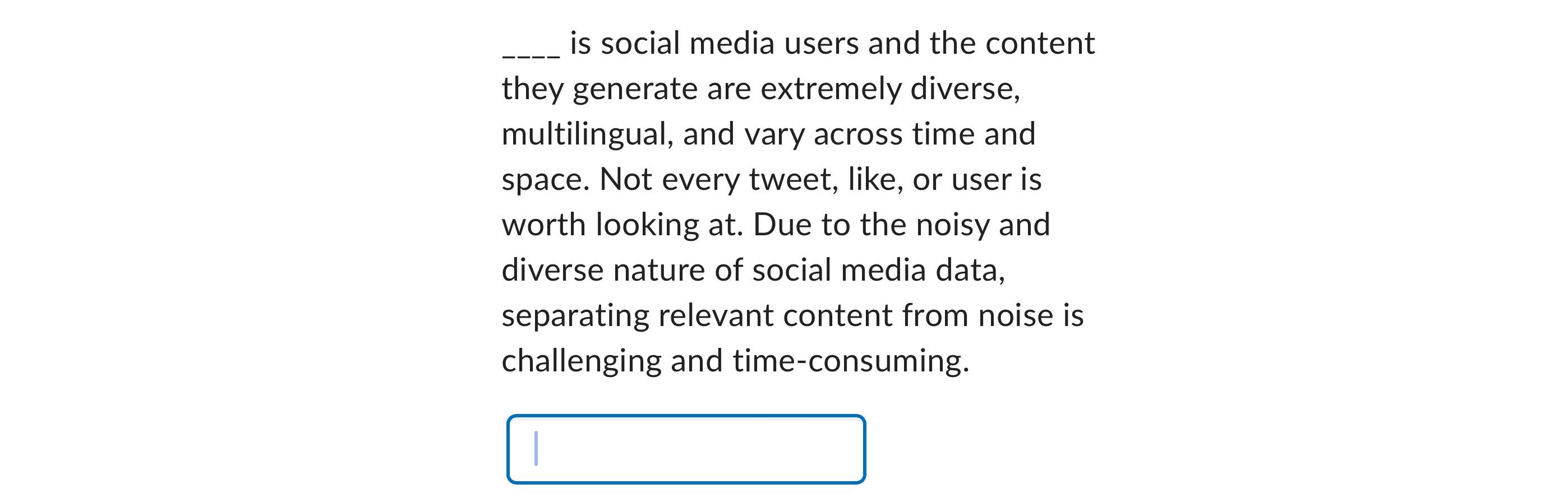 Solved is social media users and the content they generate | Chegg.com