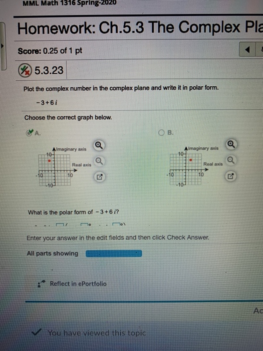 Solved MML Math 1316 Spring-2020 Homework: Ch.5.3 The | Chegg.com
