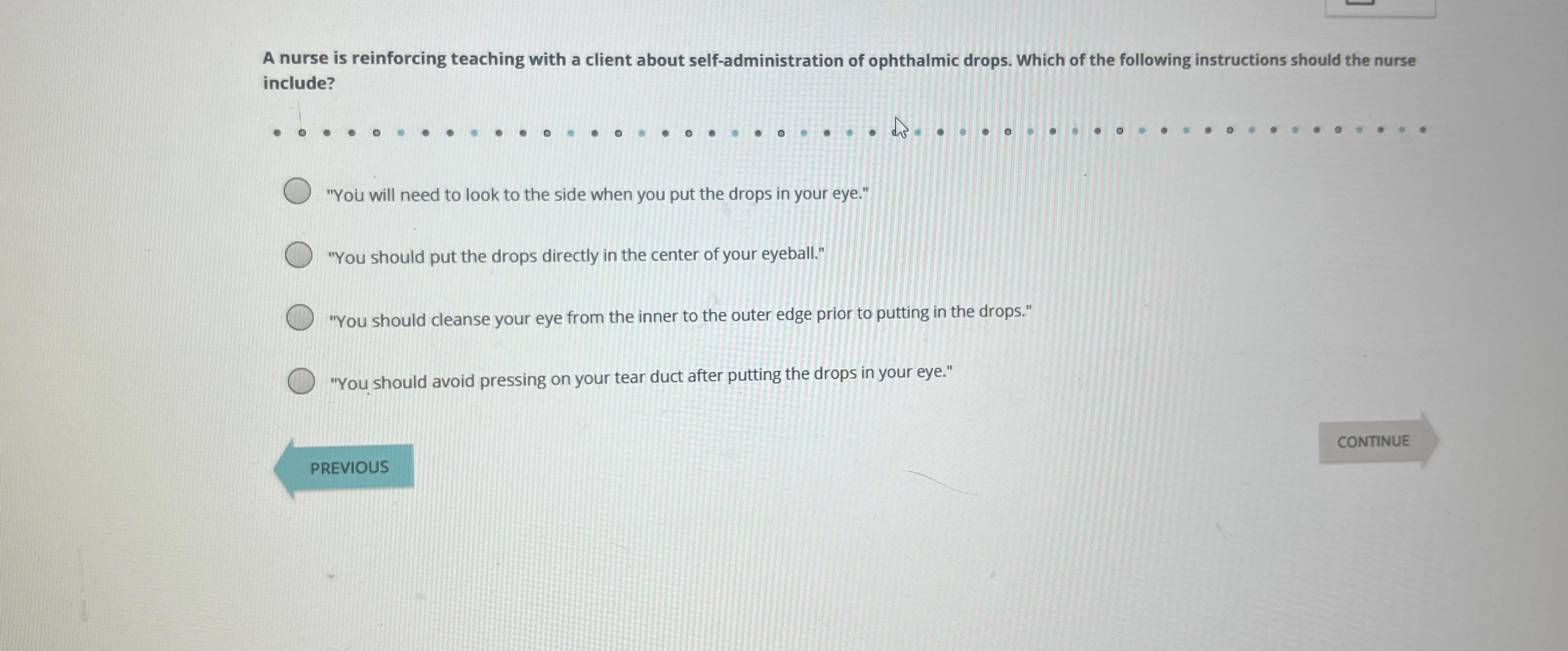 Solved A nurse is reinforcing teaching with a client about | Chegg.com