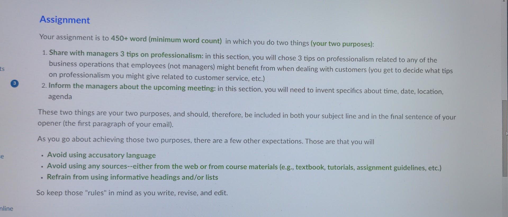 This assignment will give you a chance to practice