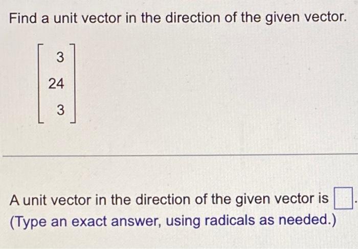 Solved 3 Compute the quantity using the vectors u = 11 and | Chegg.com