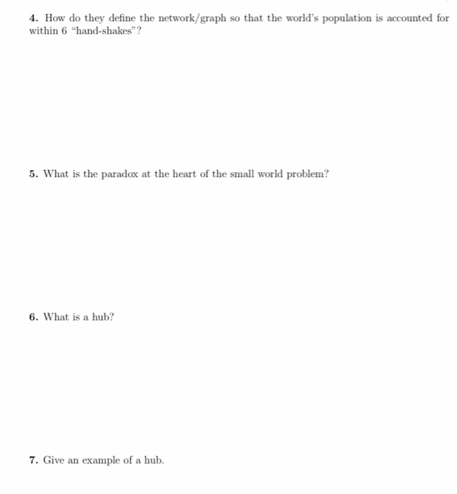Solved 4. How do they define the network/graph so that the | Chegg.com
