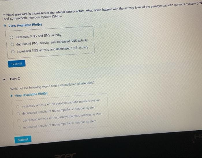 ♋ Where are the sensors for the arterial baroreceptor reflex located