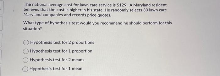 Average price for online lawn service